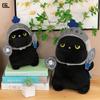 20cm Creative Bag Pendant Black Cat Knight Doll Keychain Cute Cartoon Small Cat Design Plush Animal Doll For Women Gifts