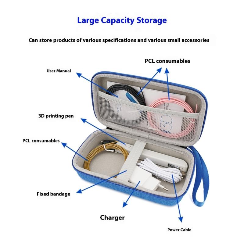 Travel Case Box For 3D Printing Pen Children Drawing Pen Filament Storage Bags Birthday Boys Girls Gift For Kids