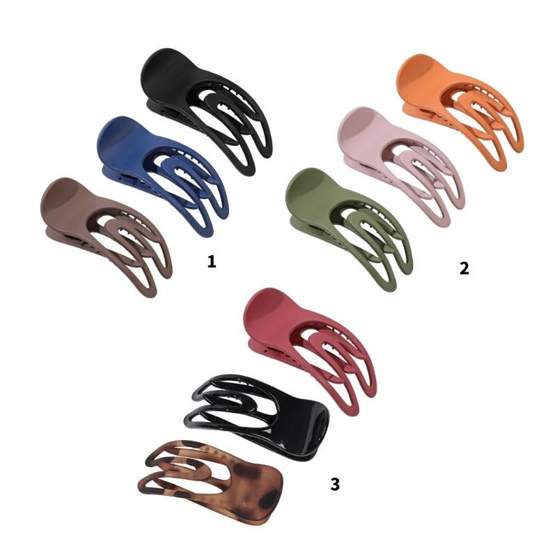 3PCS Matte Hair Clamp Strong Grip Barrettes Large Hair Claw Clip For Women Girl Thin Fine Hair Styling Accessories