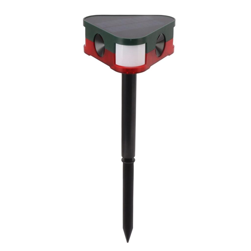 Solar Animal Repeller Alarm Long Range Sound Light Outdoor Infrared Sensor Alarm with Remote
