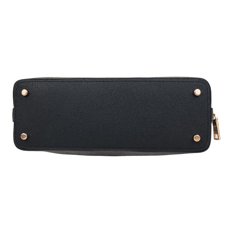 New COACH Sierra Leather Dome Bag, Handbag, Shoulder Bag, Crossbody Bag Medium Size Women's Black 27591-IMBLK