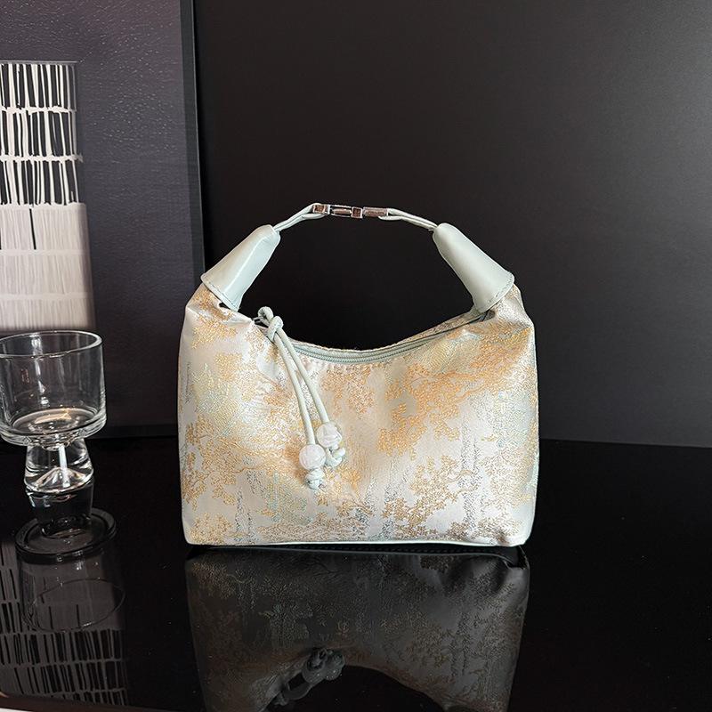 Casual Embroidered Chinese Style Handbag Purses Canvas Hanfu Embroidery Handbag Zipper Crossbody Bag Cheongsam Bag Party