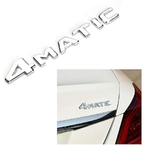 Car 3D 4MATIC ABS Letter Emblem Replacement Car Badge Decals Logo Trunk Decoration Emblem Modification Fit Mercedes Benz(Silver) серебряный