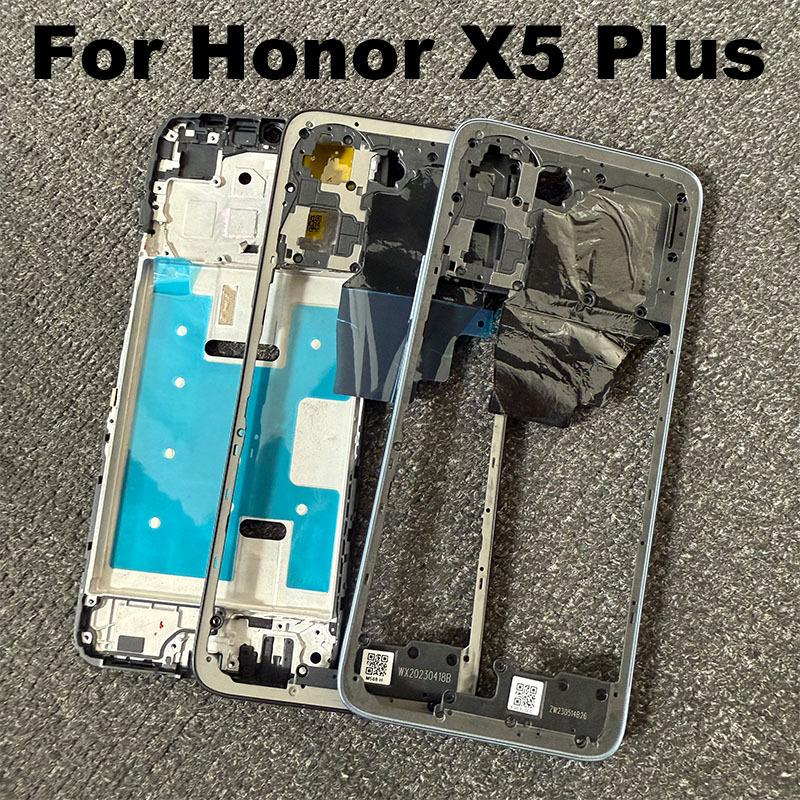 For Huawei Honor X5 Plus / X6a Middle Frame Front LCD Frame Bezel Plate Housing Replacement WOD-LX1 WOD-LX2 WOD-LX3