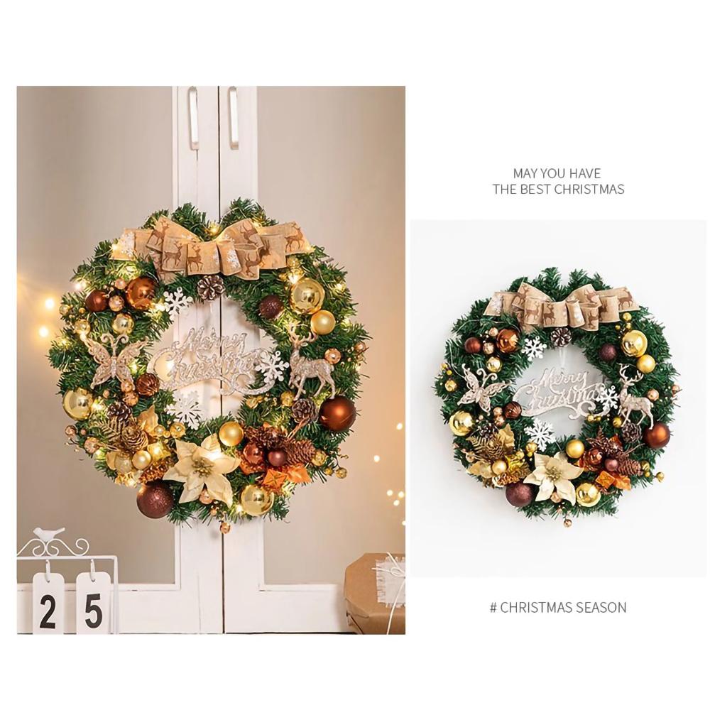 Christmas wreath rattan Christmas decoration accessories door hanging ornaments door ornaments pendant ornaments wholesale