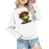 Kids' Fashion Loose-Fit Casual Long-Sleeve Christmas Print Oversized Crewneck Sweatshirt