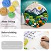 CHENISTORY Wool Felt Painting Diy Creative Making Wool Felt Kit With Embroidery Colorful Scenery Needle Wool Painting Complete K