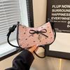 High Quality  Pink Bow Crescent Underarm Bag For Women Summer 2026 Newest Texture Light Luxury Single Shoulder Bags Gifts