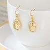 Cazador Gold Color Clear Zircon Cross Earrings for Women Stainless Steel Jesus Jewelry Christian Earrings Mother's Day Gift 2026