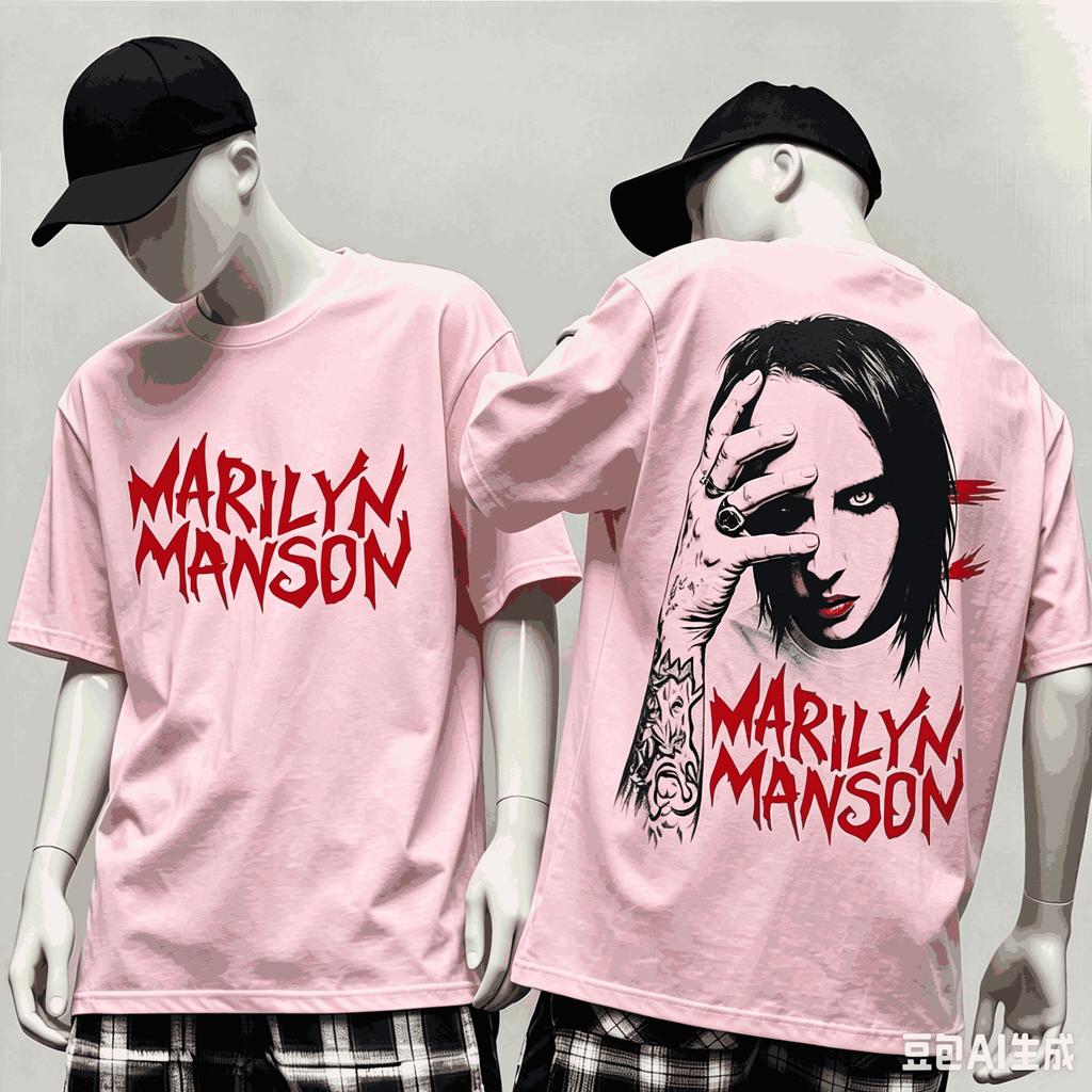 Marilyn Unisexson Unisex Fashion Street Casual Tee Classic Loose Cutting Comfort Daily Wear Shirts Stylish Unique Oversized Soft