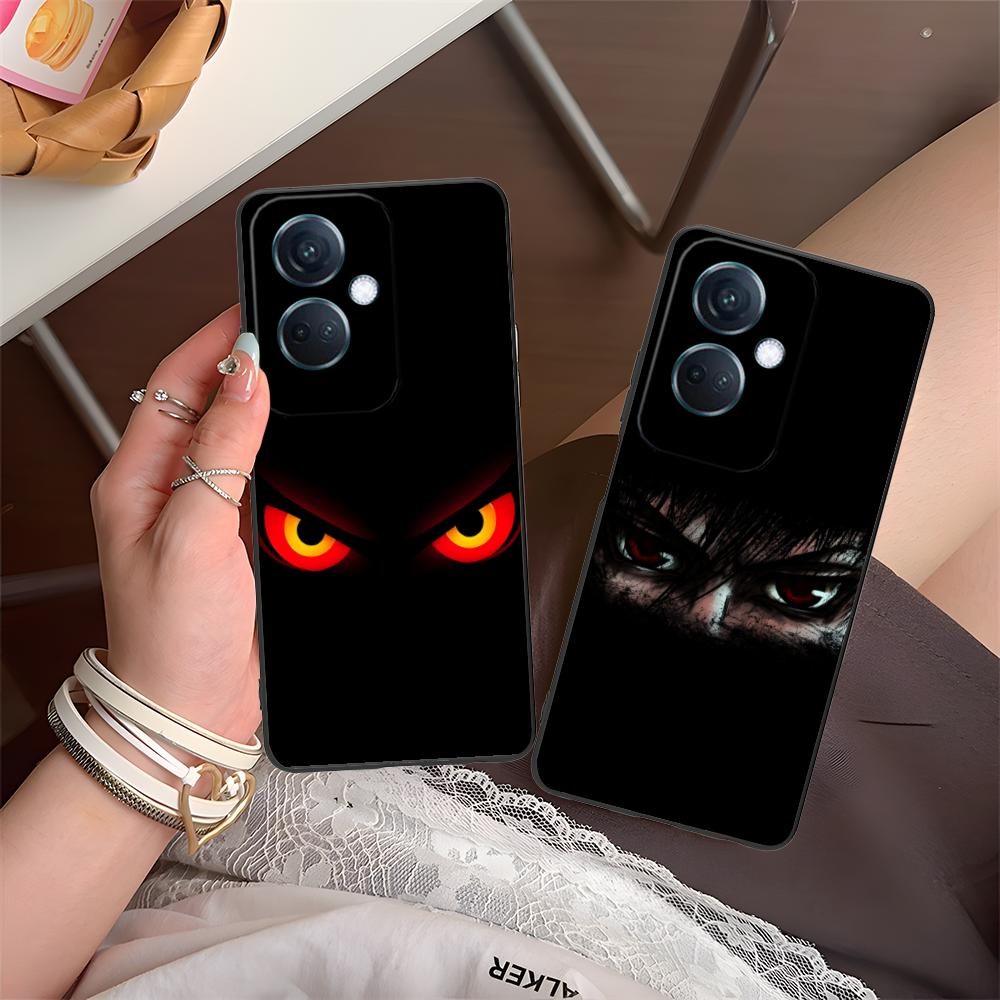 Anime Eyes Phone Case for OPPO Reno 14 13 12 11 10 9 8 7 6 5 F T Pro 5G Soft TPU Shockproof Cover