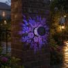 Solar Wall Light, 7 Color Changing Fence Light, Outdoor Projection Lamp, Waterproof Garden Lamp for Yard Patio Backyard Decor