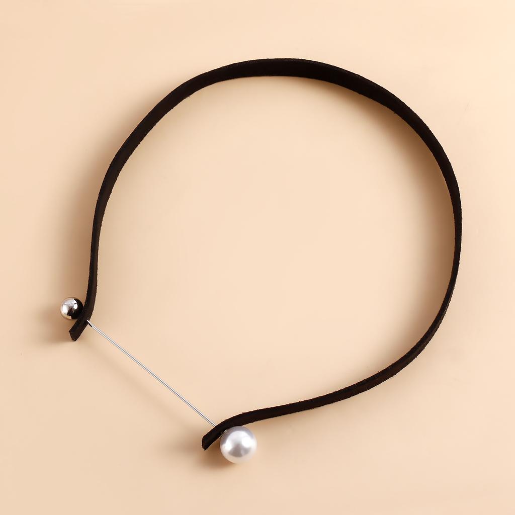 Accessories, Hong Kong Style Concave Velvet Collar, Simple And Personalized One-Word Imitation Pearl Necklace