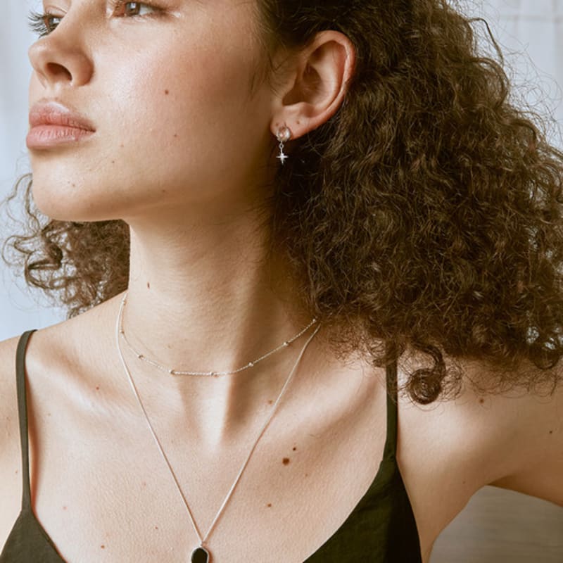 

IRIS Memory-Hope, Luna Onyx No. 3 Necklace-Silver silver