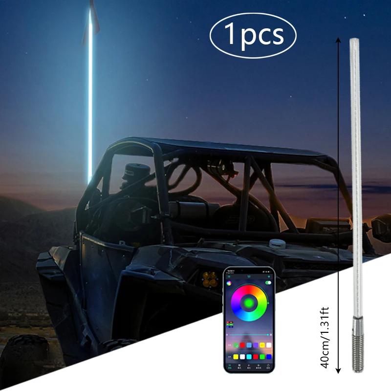 

Led Whip Light 1pcs Car Led Light RGB Waterproof APP Music Control Bluetooth LED Flagpole Lamp for SUV ATV UTV, RZR RGB 1PCS