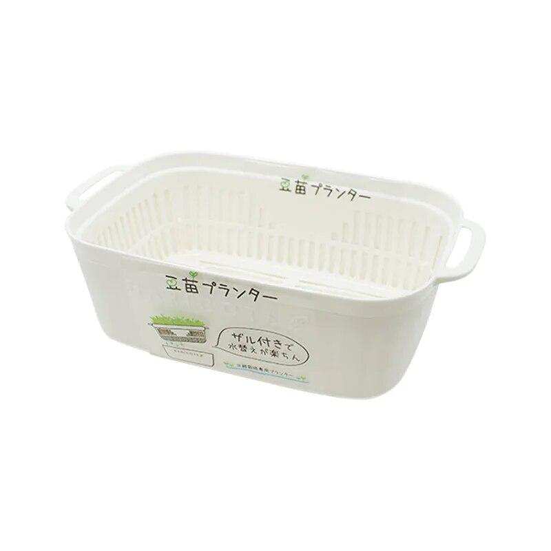 1 buc. Cultivator de germeni de fasole verde, ghiveci de germinare pentru răsaduri de mazăre, plantare de legume, iarbă pentru pisici, tavă hidroponică fără sol