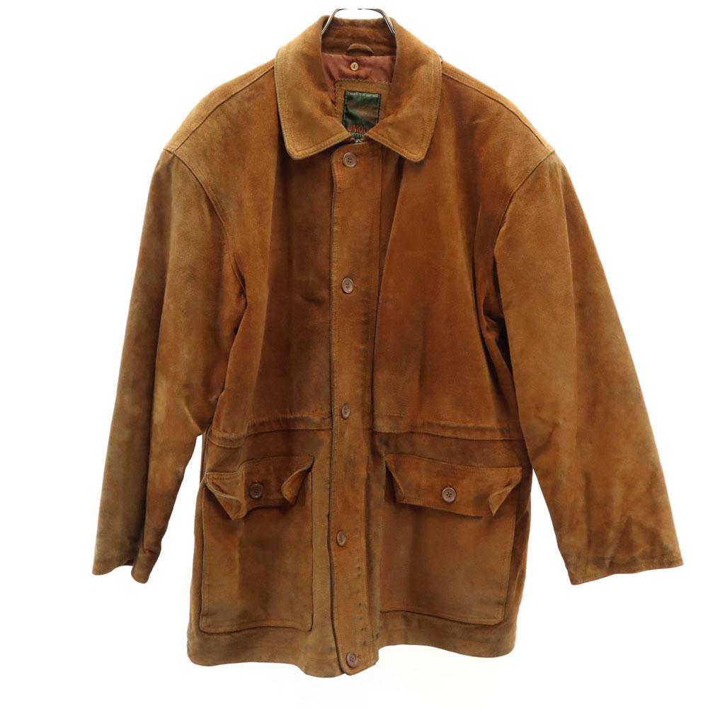 Uniqlo Old Suede Leather Jacket M Brown Men's Used