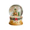 European & American Snow Scene Pine Tree Music Box: Crystal Ball Christmas Ornament Gift