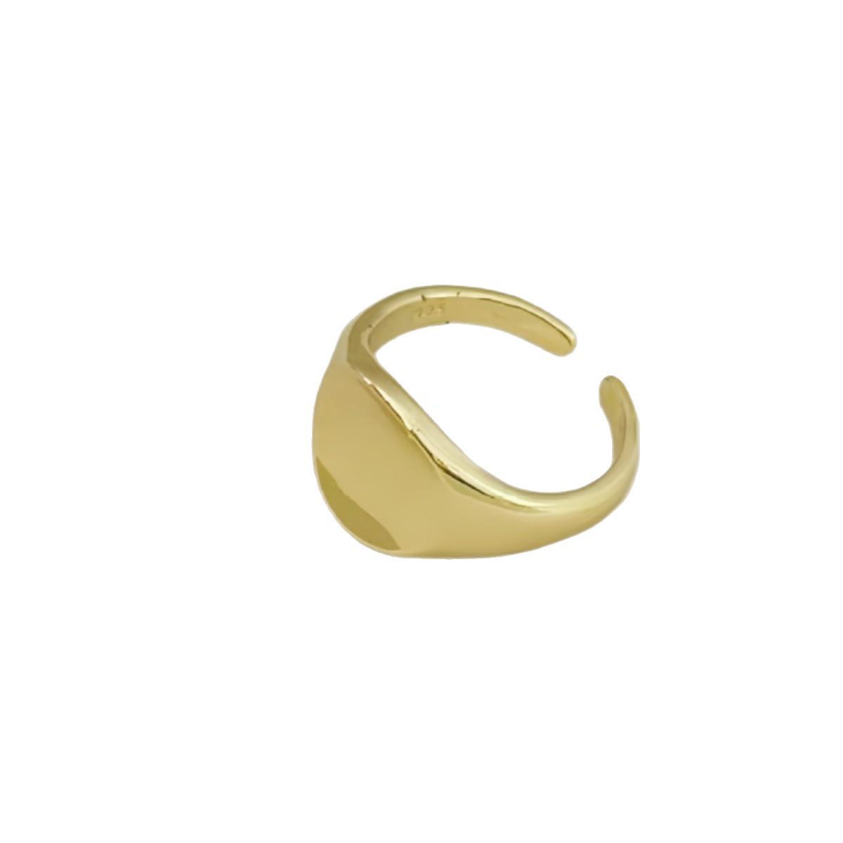 Fashion Commute Women s Plain Oval Flat Top Polished Wide Band Ring