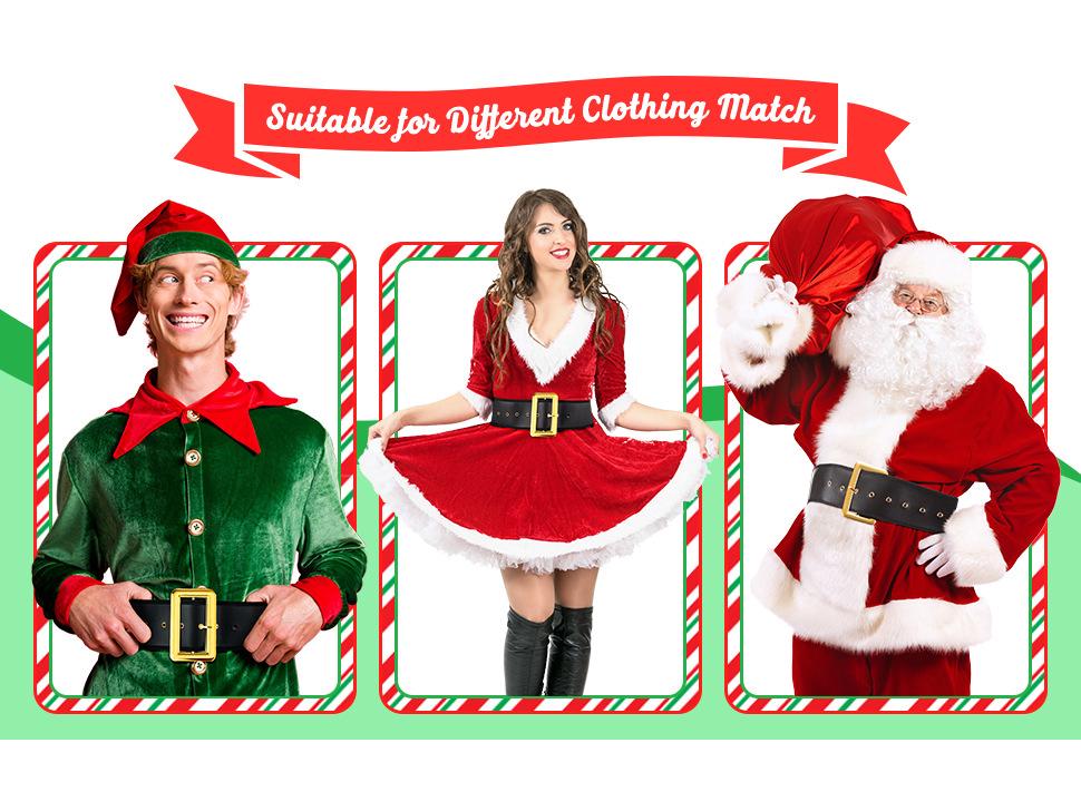 European and American Santa Claus Christmas Wide Waist Belt for Men