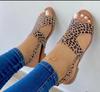 Foreign Trade 2025 Flat Bottom Fish Mouth Sandals Fashion Large Size European and American Style Summer New Spot Versatile Leopard Breathable
