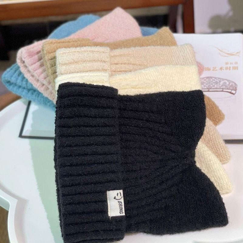 Cute Cat Ear Hat Women's Autumn and Winter Youth Warm Ear Protection Knitted Wool Hat Casual Versatile Crimped Headgear