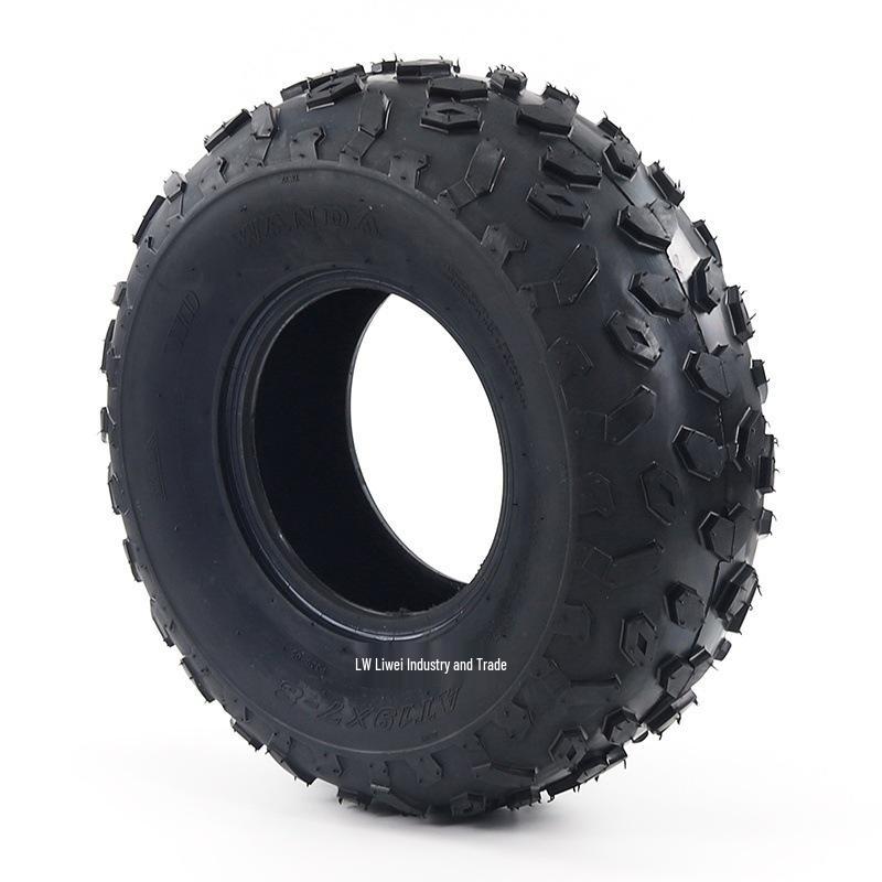 19x7-8 Inch Front Tire for ATV Off-Road Beach Kart - Thickened Vacuum Tire with Diamond Tread for Four-Wheeled Vehicles