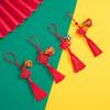 Dragon Boat Festival Sachet Pendant - Zongzi Tiger Ornament with Chinese Knot Keyring Mobile Charm