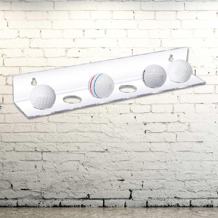 Clear Acrylic Golf Balls Stand Floating Shelf Wall Mounted Shelves Replacement Display Rack for 6 Golf Balls Display