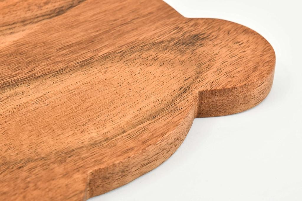 Wood Cutting Board for Kitchen, Wooden Charcuterie Boards, Food Serving Board, Organic Cheese Bunny Shaped Wood Serving Platter