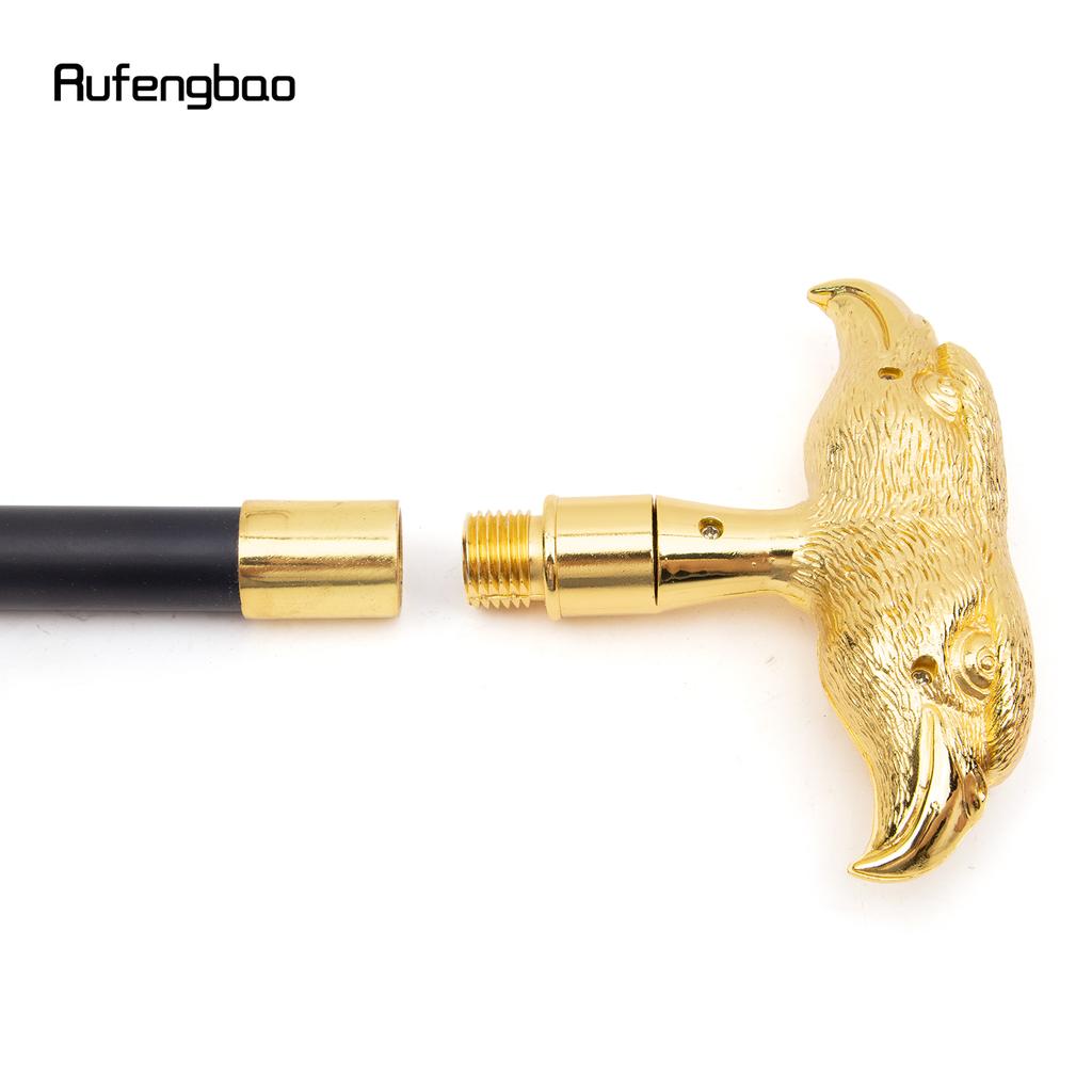 Gold Luxus Doppel Adler Kopf Spazierstock Mode Spazierstock Gentleman Elegante Cosplay Spazierstock Knauf Crosier 93cm