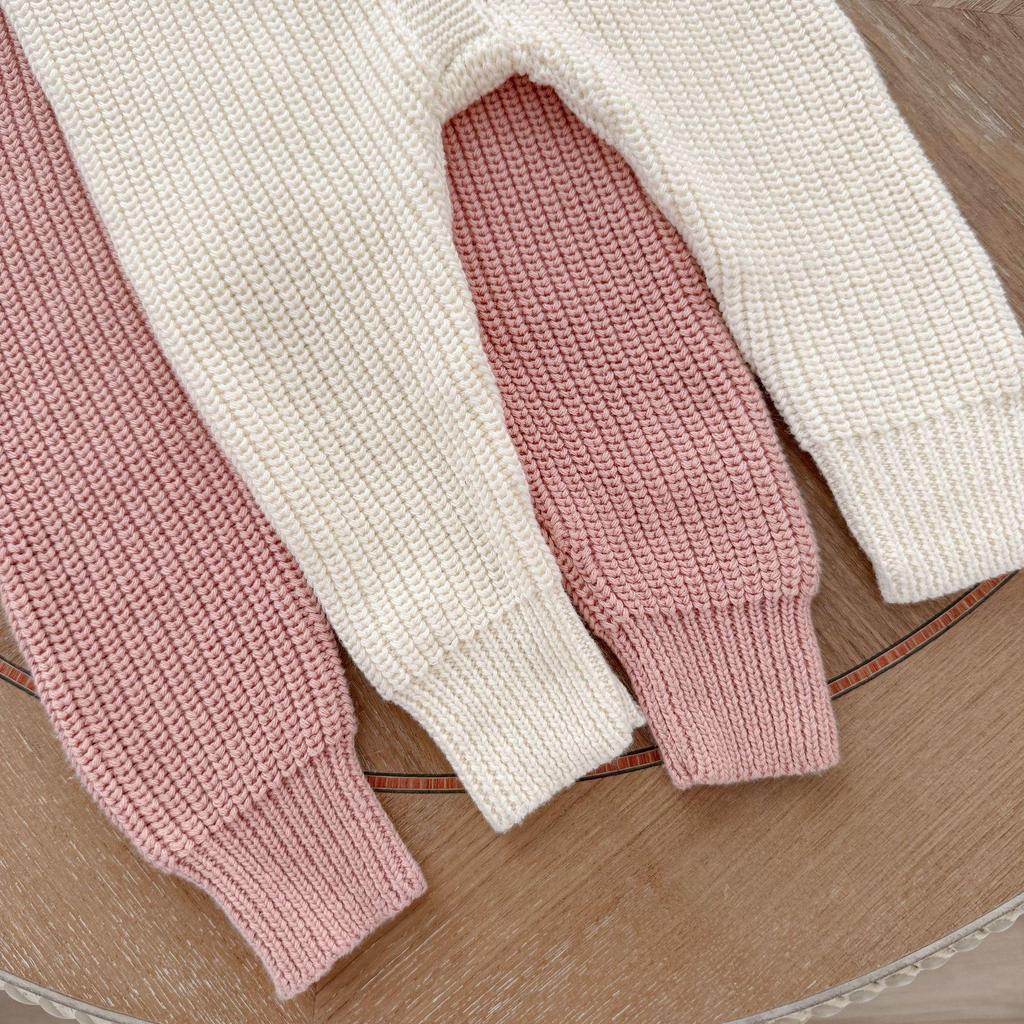 Korean Style Unisex Baby Romper with Bunny Ear Hood - Autumn/Winter Cotton Suit