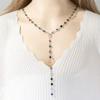 Elegant Handmade Beads Necklace Beads Jewelry Long Body Chain Metal Texture Multifuntional Neck Chain for Fashion Lovers
