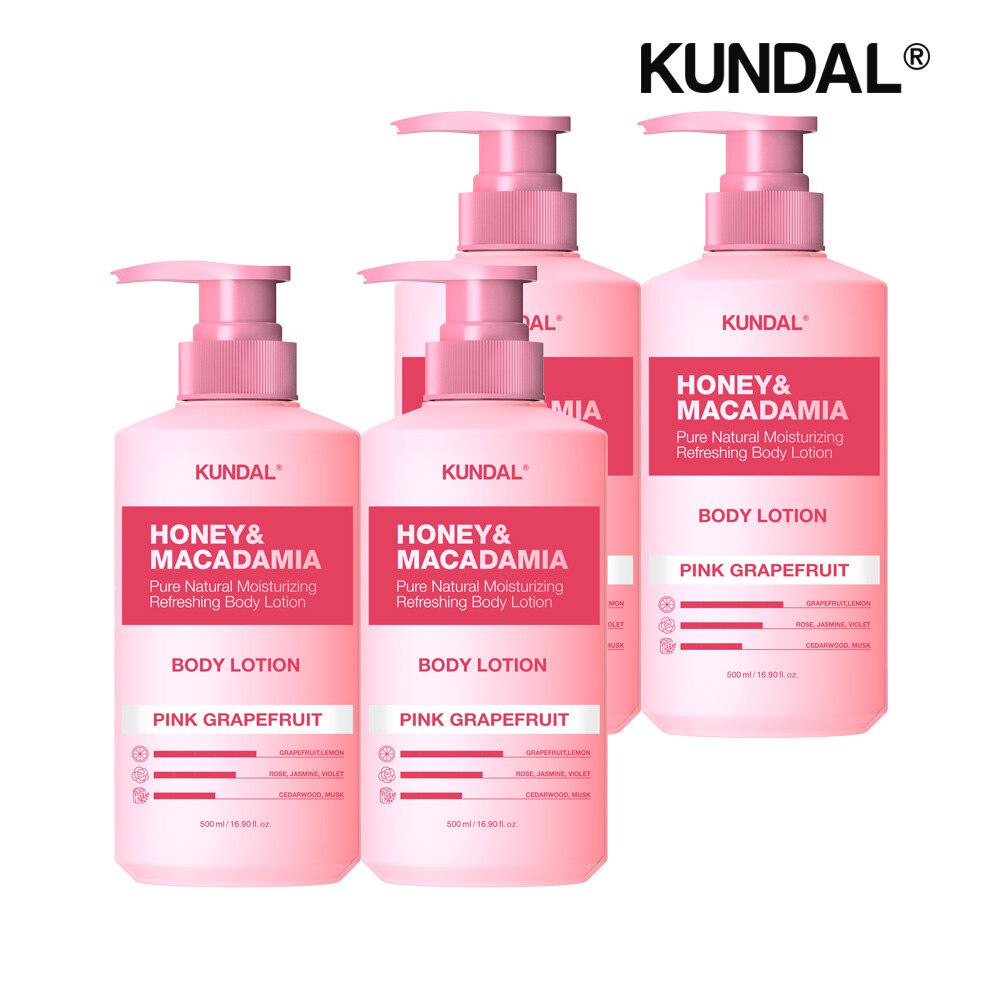 

KUNDAL Honey & Macadamia Pure Body Lotion Pink Grapefruit 500ml x4