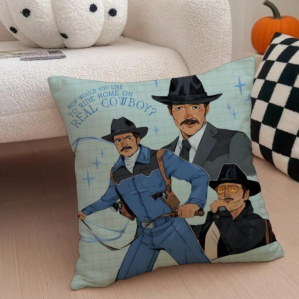 Hot Actor P-Pedro Pascal Cushion Cover Linen Pillow Case Soft Breathable Protective Couch Room Decoration