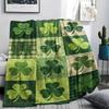 1Pc Patchwork Leaf Print Flannel Blanket, High quality Comfortable for All Seasons, Home Decor, Warmth and Comfort, Perfect for Christmas Gifts68