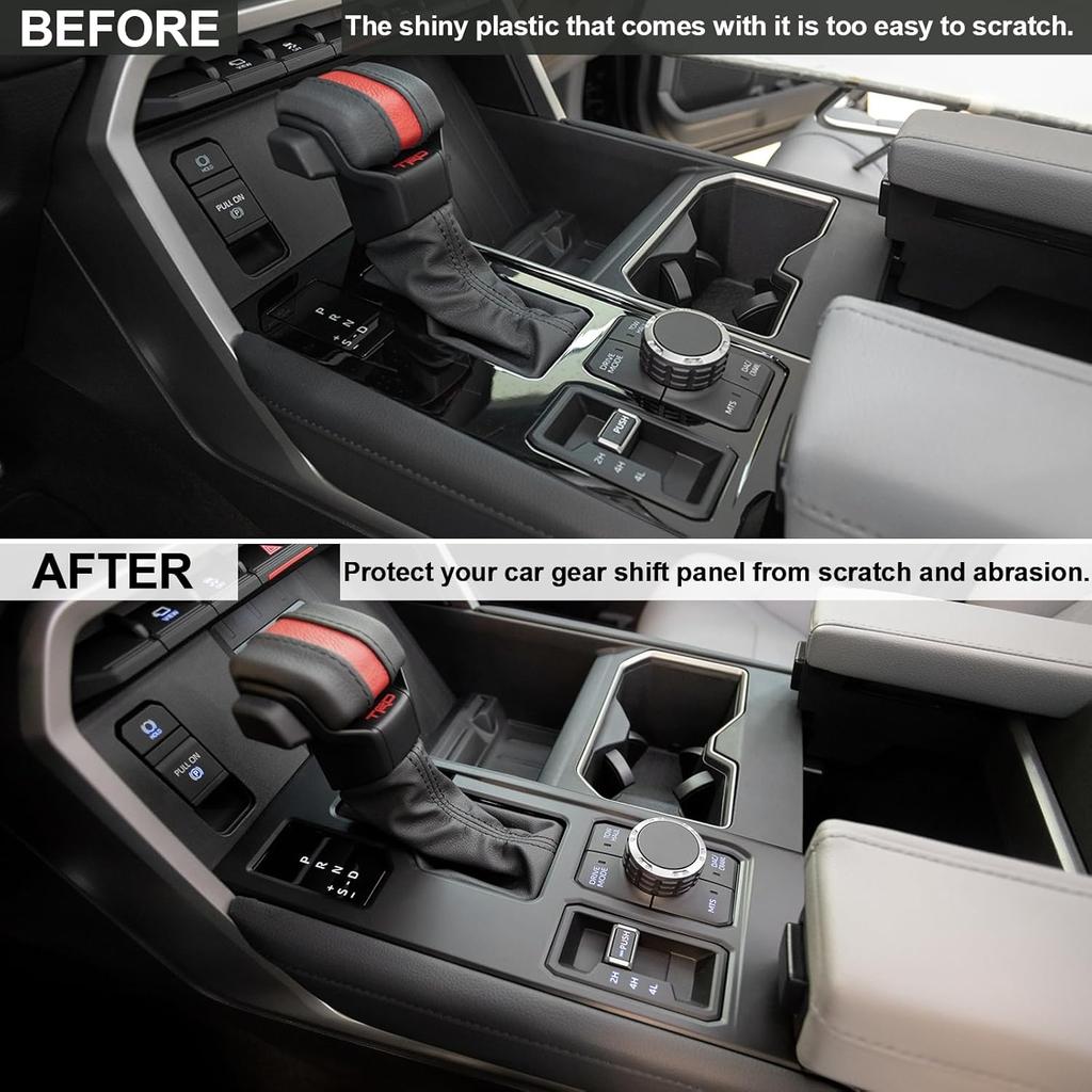 JDMCAR Central Control Gear Shift Panel Trim Cover Compatible With 2024 2025 2026 Toyota Tundra/Sequoia Accessories, Gear Shift Control