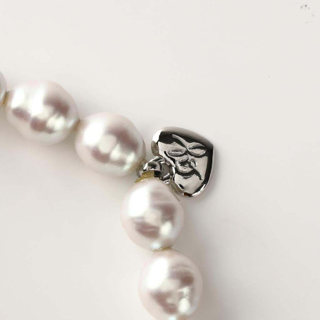 By Yumi Yumi Sienne Pearl Bracelet Coco for Ceremonial Made In Japan [MIONO] [Produced Katsura] Occasions, Simple, Popular, White, (Silver)