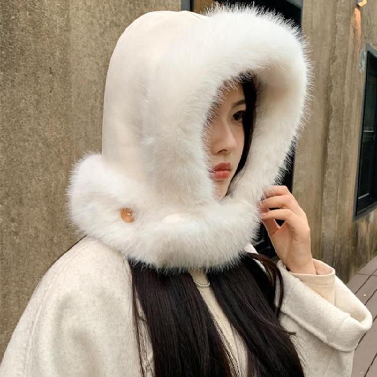 Adult Plush Earflap Hat Outdoor Windproof Ear Protect Furry Hat for Outdoor