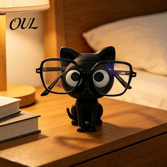 Comfortable Grip Glasses Holder 3D Printed Cat Eyeglasses Frame Riser Display Stand, Eyeglass Carved Organizer Organizer, Storage Rack for Dresser