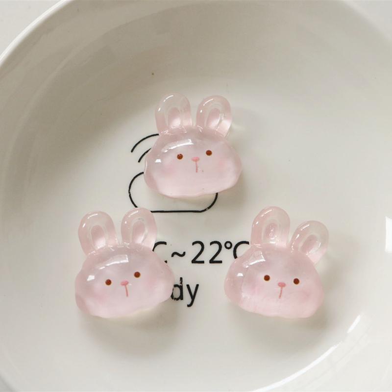10Pcs New Cute Cartoon Mini Bear Rabbit Flat Back Resin Scrapbook Diy Jewelry Hairpin Craft Decoration Accessories A59