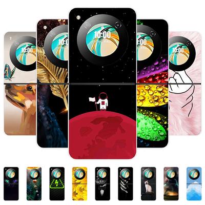 Funda Para ZTE Nubia Flip NX724J Moda Pintada Transparente Dura PC Plegable Para ZTE Libero Flip 5G A304ZT Transparente Cubierta de Teléfono Funda