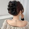 Double-Sided Mesh Silk Hairpin Plastic Ponytail Clip Advanced Sense Shark Hair Clip  Women Girls