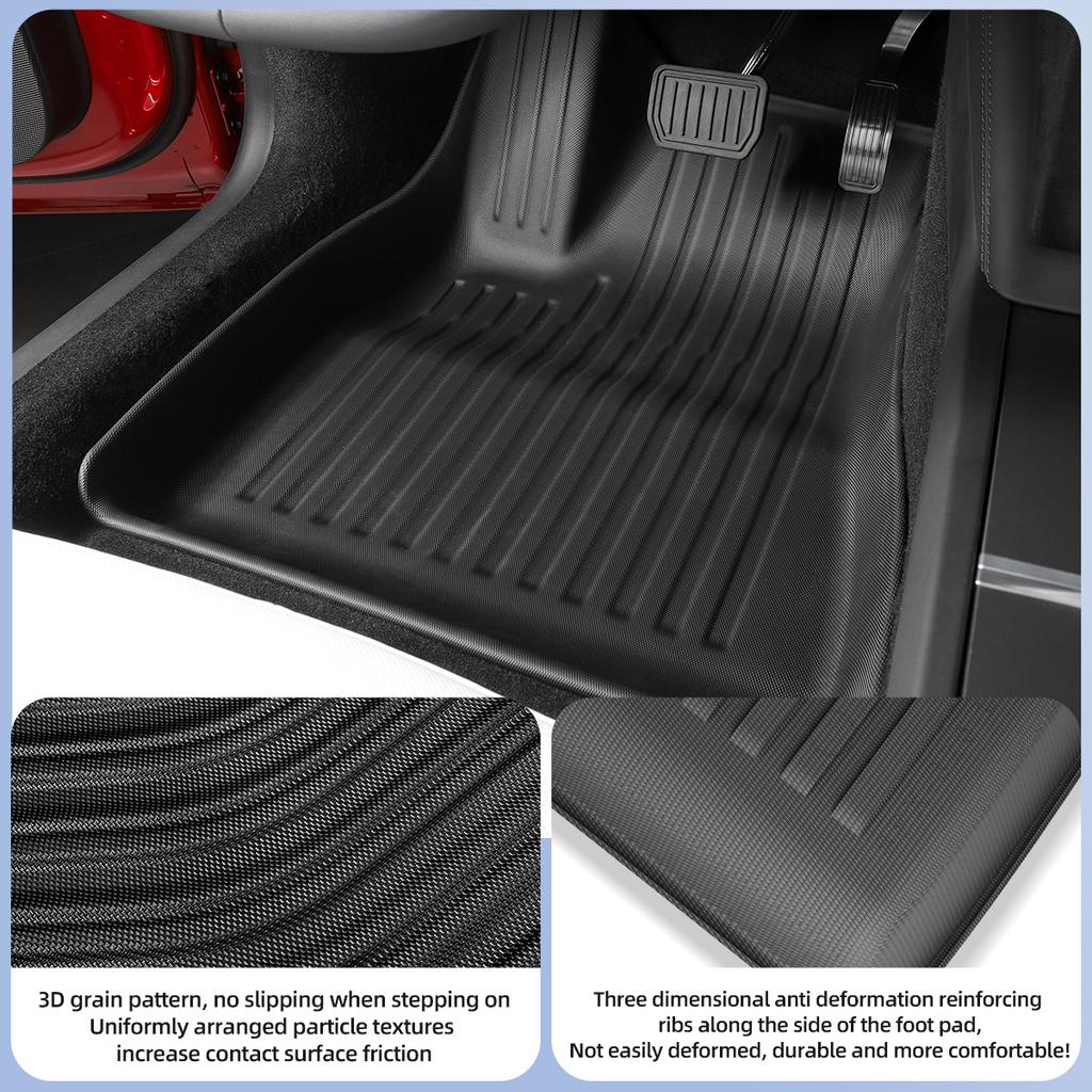 For Tesla Model 3 Highland 2026-2026 Car Floor Mats Protective Mat Auto Accessories Cargo Liner Trunk Mat Only Fit Right Rudder