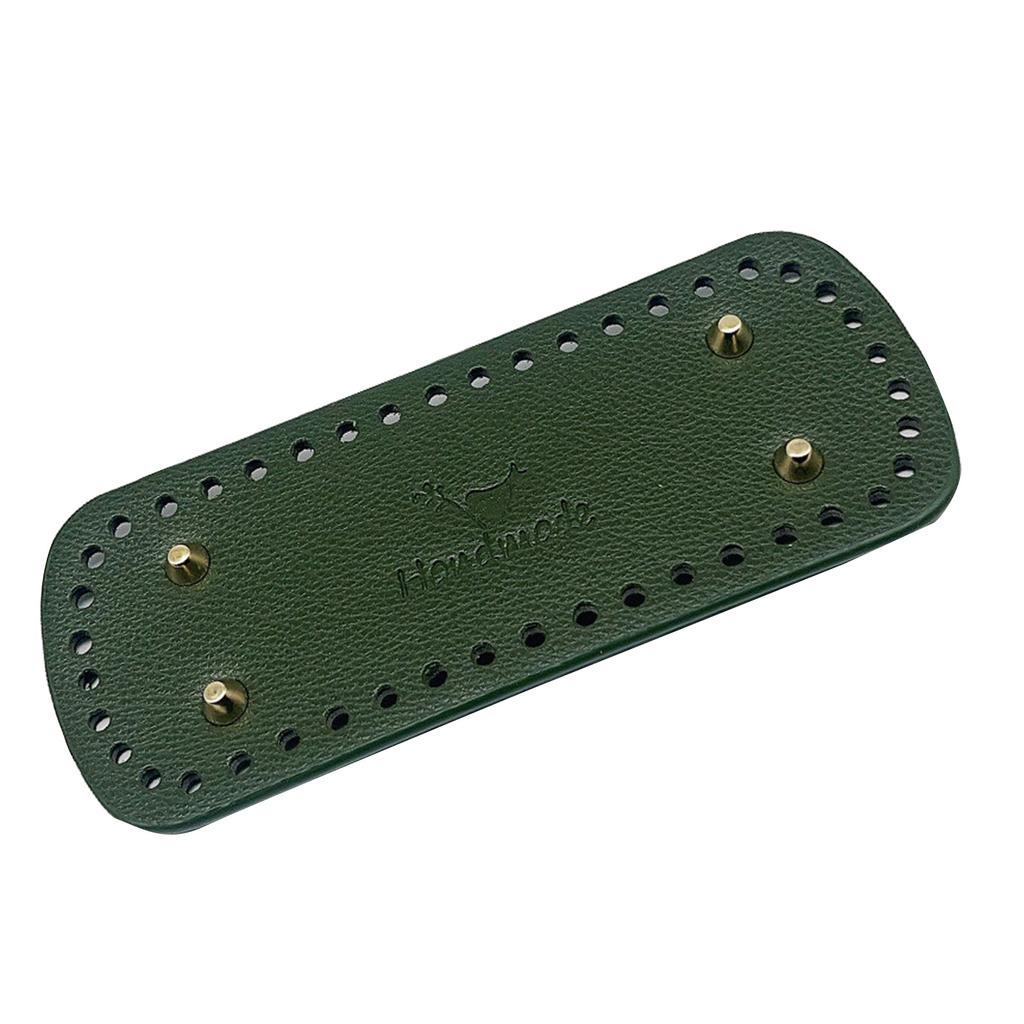 Oval Round Bags Bottom Leather Bag Base with 44 Holes Nail-Bottom Shaper Pad for DIY Crossbody Shoulder Bag Knitted Bag