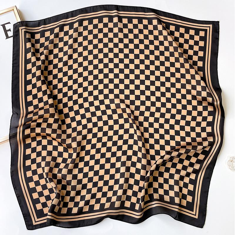 Popular Style Square Scarves Print Sunscreen 70X70CM Kerchief Fashion Beach Travel Silk Scarf Four Seasons Small Headcloth