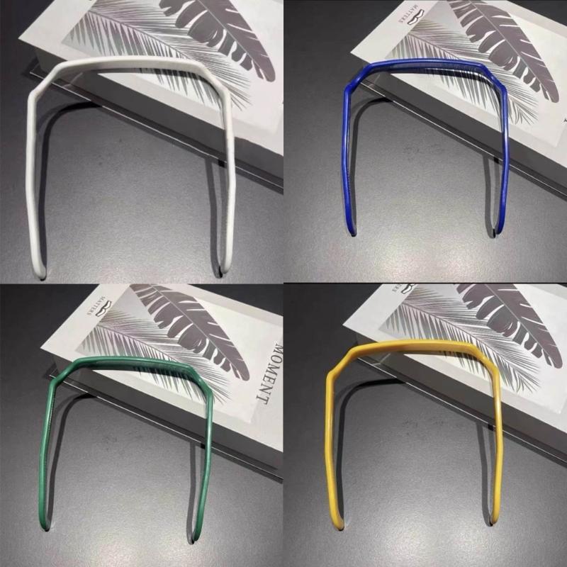 Fashion Acrylic Hairband Glasses Design Square Curly Thick Hair Headband Keep Your Hairstyle Secure and Unnoticeable