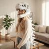1pz Cappello da Testa di Dinosauro Simulato Scheletro Costume per Role Playing Regalo Creativo Travestimento di Halloween Bambola Scheletro Regalo di Compleanno Divertente per Fidanzata