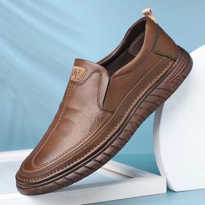Men's Shoes Comfortable Fashion Synthetic Leather Shoes Soft Sole Soft Surface Non-slip Men's Leather Shoes