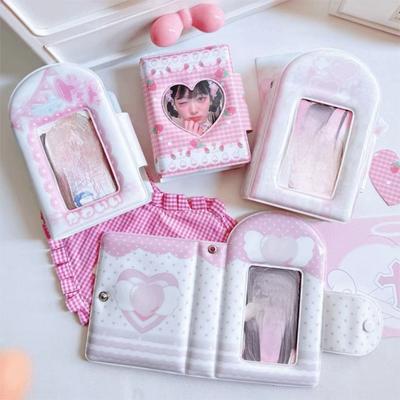High Quality Cute 3 Inch Photocard Binder Album PP 32 Pockets Mini Photo Album Sweet Kpop Photo Card Book Holder